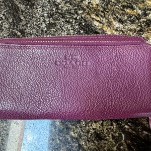 COACH plum colored wallet